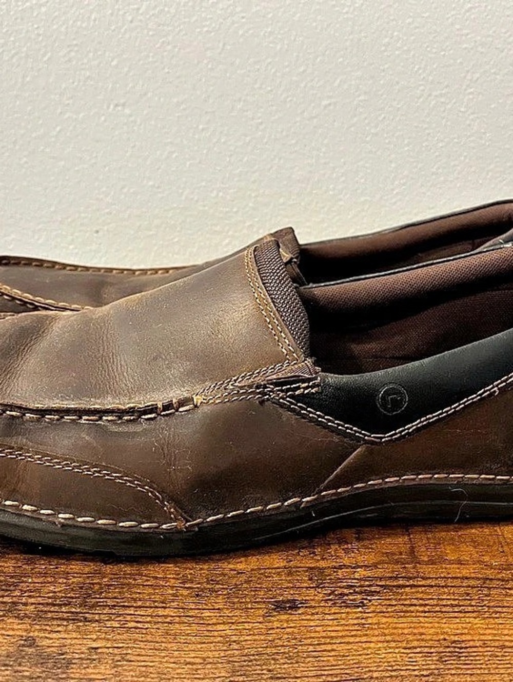 Rockport adiPrene Leather Loafers Brown US 13 Wide
